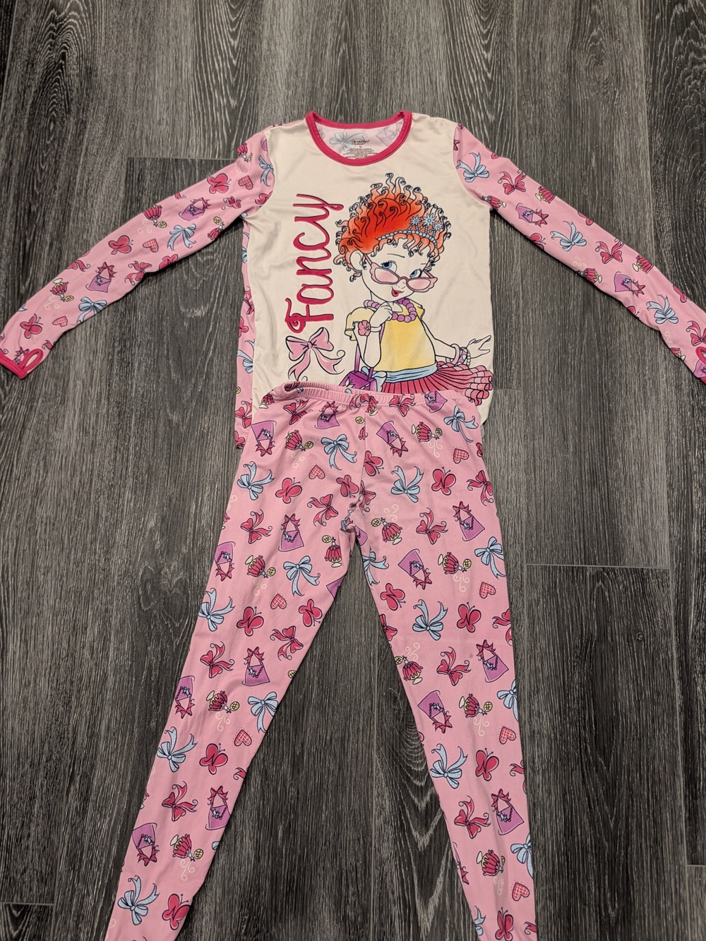 Girls' Pink Fancy Character Pajama Set